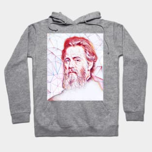 Herman Melville Portrait | Herman Melville line art Hoodie